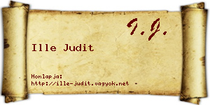 Ille Judit névjegykártya